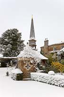 The Oak Pavillion, covered in snow, Highgrove Garden, January 2010. 