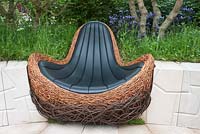 Tranquillity set in Stone. Bronze Medal Winner. Chelsea Flower Show 2012. Birds nest chair