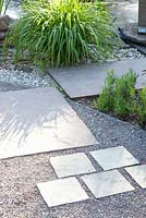 Gravel and paving stone path