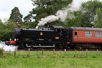 Steam train arriving at Wymondham Abbey station, a few minutes walk from Annabel's Egg Shed - Cavick House Farm, Norfolk