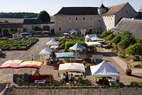 Annual pumpkin festival with market stalls - Chateau du Rivau, Lemere, Loire Valley, France