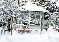 Summerhouse in winter