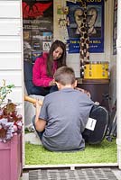 Shed transformed into teenage den