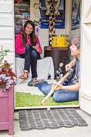 Shed transformed into teenage den