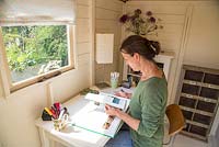 Lifestyle - Working in a garden shed