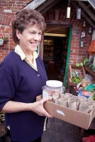 Reusing and recycling - Egg shells are dried and kept to deter slugs. Cardboard toilet roll holders are used to sew seeds