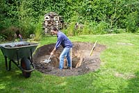 Excavating the soil