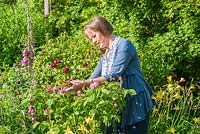 Natasha McEwen in the border. Fowberry Mains Farmhouse, Wooler, Northumberland, UK