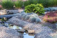 Stream surrounded by gravel 