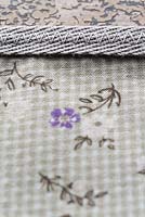 Step by step of making garden bunting - Detail of zigzag stitch after sewing on a machine