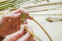 Weaving fish head shape out of Willow