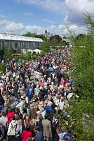 Crowds visiting the RHS Chelsea Flower Show.