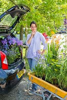 A car boot not large enough to carry purchased plants from a garden centre