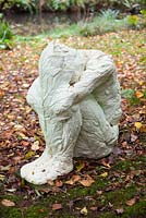 Leaf Memory I by Stephen Duncan. The Hannah Peschar Sculpture Garden designed by Anthony Paul, landscape designer
