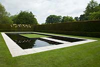 Water feature at Kiftsgate Court Gardens, Chipping Campden, Gloucestershire, UK, designed by Simon Allison