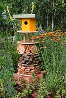 Insect house and bird box. RHS Community Street. RHS Hampton Court Flower Show, 2015. 