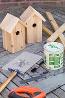 Materials required for creating a Living Roof Bird House