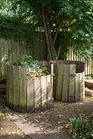 Home made, moveable slatted compost bins