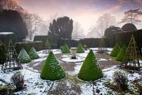 Topiary cones at Levens Hall and Garden, Cumbria, UK