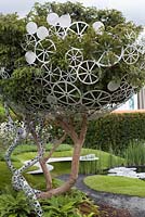 The Imperial Garden - Revive - featuring a theme of lace which weaves its way through the garden. RHS Chelsea Flower Show 2016. Designer: Tatyana Goltsova, Sponsor: Imperial Garden