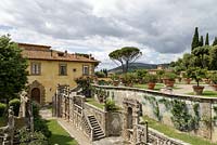 Villa Gamberaia, Settignano, Florence, Tuscany, Italy. The Grotto Garden, part of the Formal Italianate garden