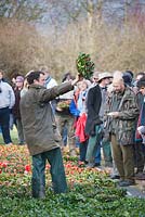 Man at mistletoe auction