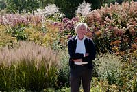 Piet Oudolf in the newly redesigned Millennium Garden at Pensthorpe