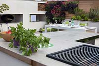 Dining area in the Sociability garden at BBC Gardener's World Live 2015