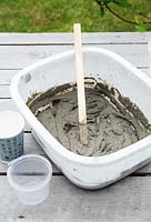 Concrete pots - Mixed until batter like appearance