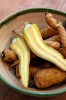 Home grown garden carrots - Daucus carota 'CrÃ¨me de Lite'