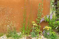 The Brownfield Metamorphosis garden at the RHS Hampton Court Flower Show 2017. Designer: Martyn Wilson. Sponsor: St Modwen Properties plc. Gold Medal.