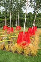 The Kinetica garden at the RHS Hampton Court Flower Show 2017. Designer: John Warland. Sponsor: Paneltech Systems Ltd. Awarded a Silver Gilt Medal. I