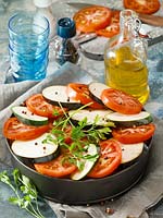 Vegetable dish with tomato and eggplant