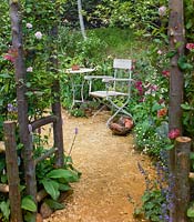 Traditional English Sussex garden at Chelsea Flower Show by Louise Elliot & Beth Houlden