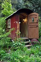 The Plankbridge Shepherd's Hut Garden Sponsor: Plankbridge Hutmakers Ltd Artisan Garden at RHS CHelsea Flower Show 2012