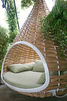 Woven hanging seat in The Westland Magical Garden by Diarmuid Gavin at RHS Chelsea Flower Show 2012