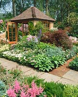 Perennial garden with gazebo