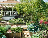 Perennial garden with gazebo