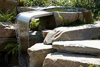 Pond made out of natural stones