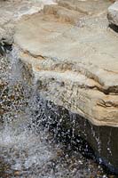 Natural stone waterfall