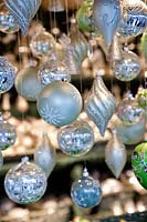 Silver colored Chrismas ornaments