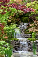 Chelsea Flower Show, 2013. 'Tokonoma Garden', a Japanese garden with flowing stream