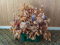 Old fashioned dried flower arrangement
