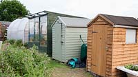 Row of allotment buildings, sheds