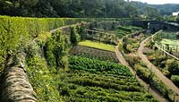 Inverewe Garden Scotland curved walled vegetable garden