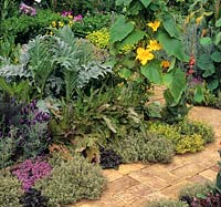 Chelsea Flower Show 1992 design Dan Pearson potager with raised beds vegetables herbs and flowers for companion planting