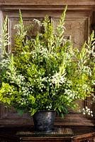 Parham Sussex cut flower floral arrangement by Joe Reardon Smith cow parsley camassias variegated euonymus May