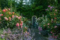 small formal rose garden