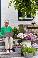 Lady working on laptop