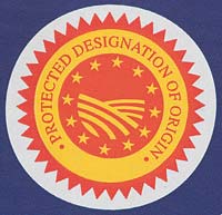 Protected designation of origin logo, E Oldroyd and Sons, Yorkshire.  